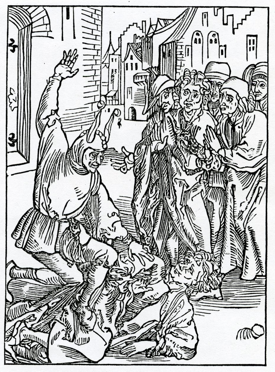 Van breken en kwetsen van vriendschap, illustratie uit Alexander Barclay
