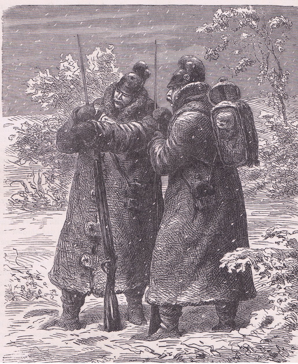 Voorpost in de sneeuw door German School