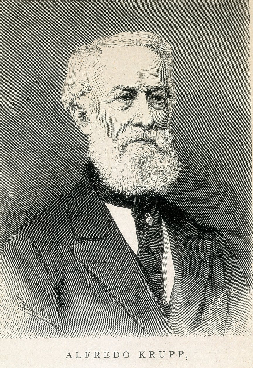 Portret van Alfred KRUPP (1812-1887), Duitse staalindustrieel door German School