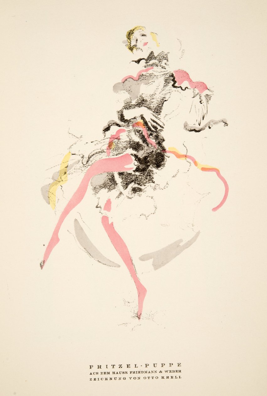 Pritzel - Puppe uit het Huis van Friedman & Weber, uit Styl, 1922 (pochoir print) door German School