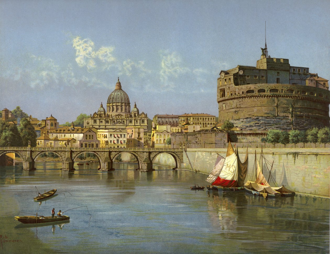 Rome (chromolitho) door German School