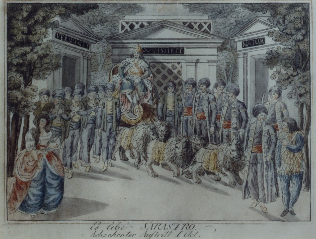 Scène uit Die Zauberflöte van Wolfgang Amadeus Mozart door German School