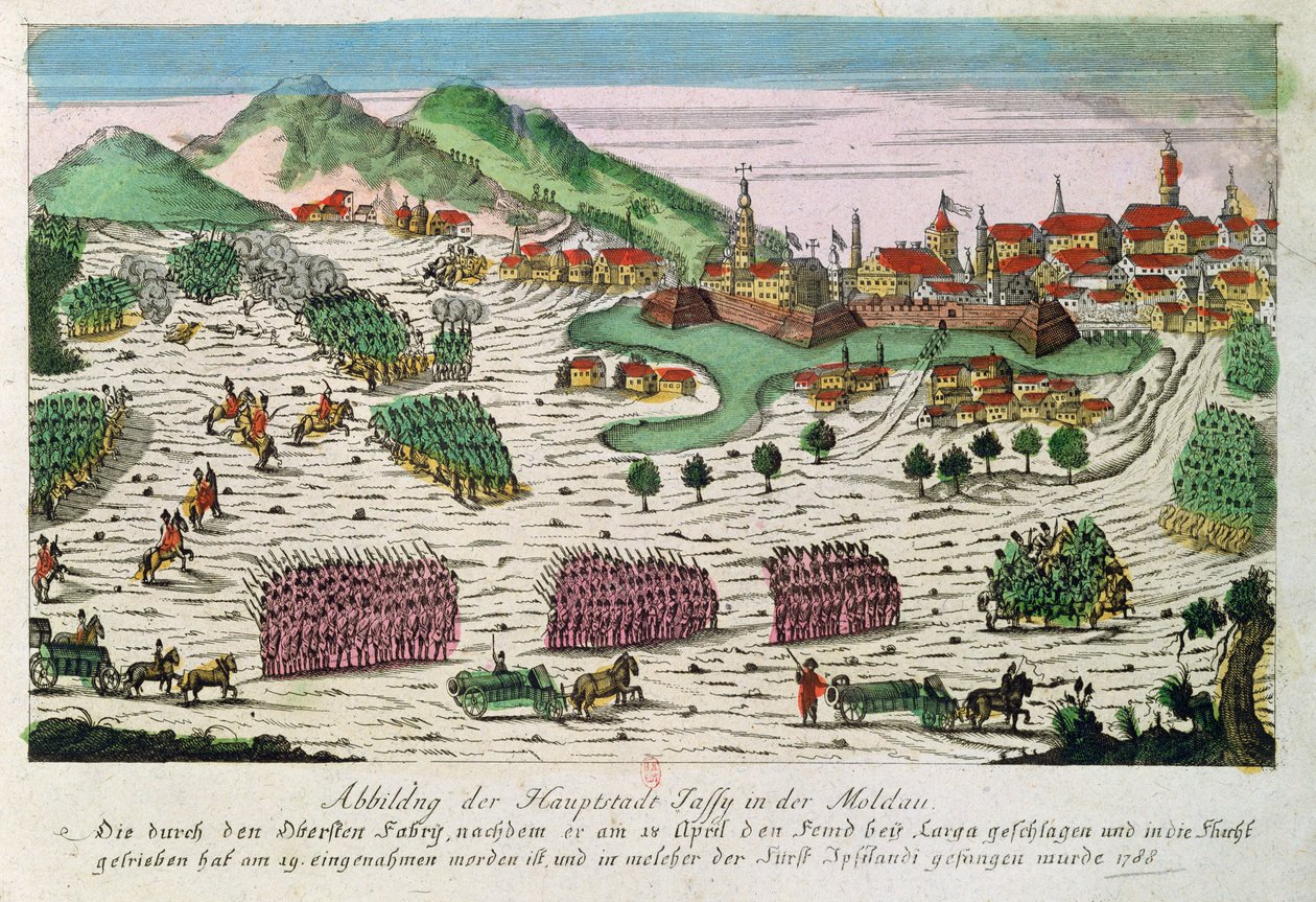 Belegering en inname van Jassy in 1788 door het Russische leger door German School