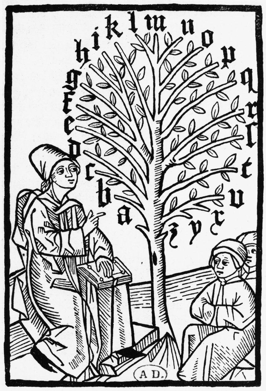 Het alfabet leren, 1490 door German School
