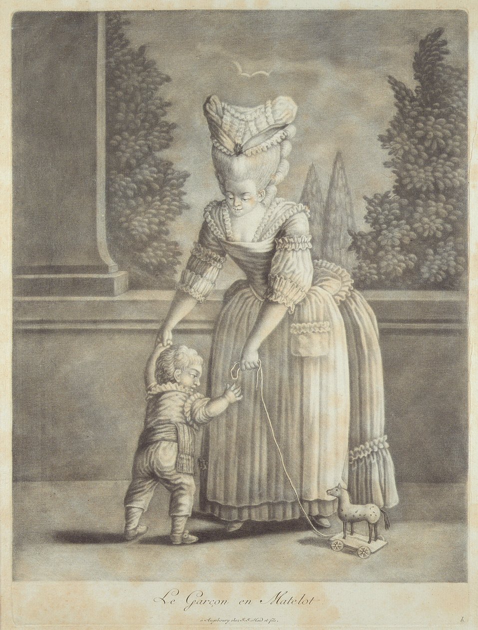 De jongen in het matrozenpak, uitgegeven door Johann Jakob Haid (1704-67) Augsburg door German School