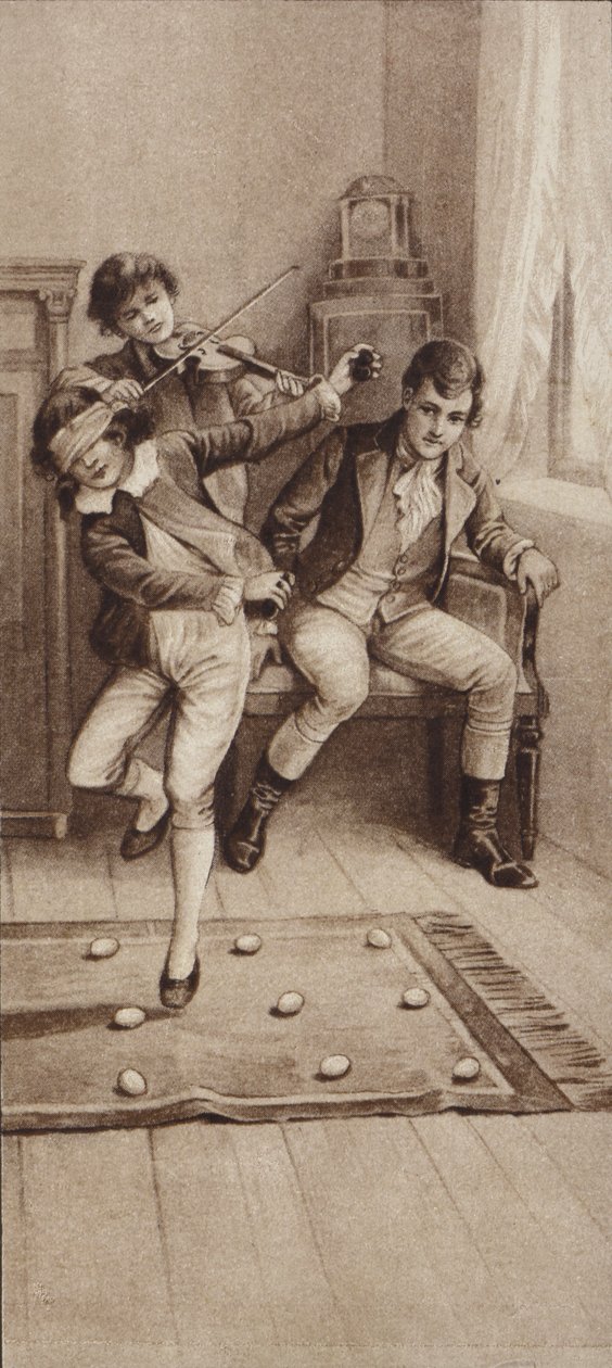 De eierdans (litho) door German School