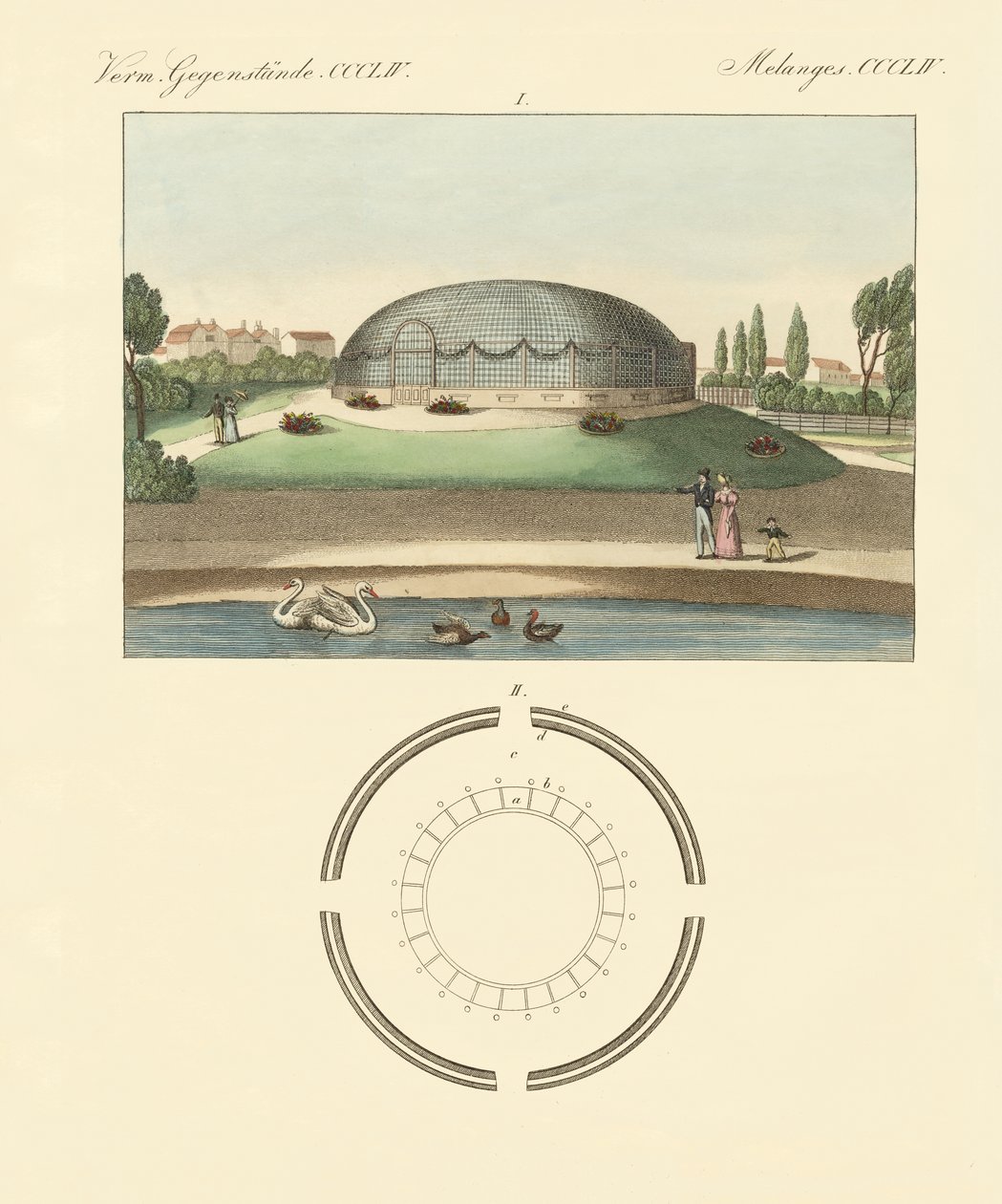 Het koepelvormige gebouw in de dierentuin van Surrey door German School