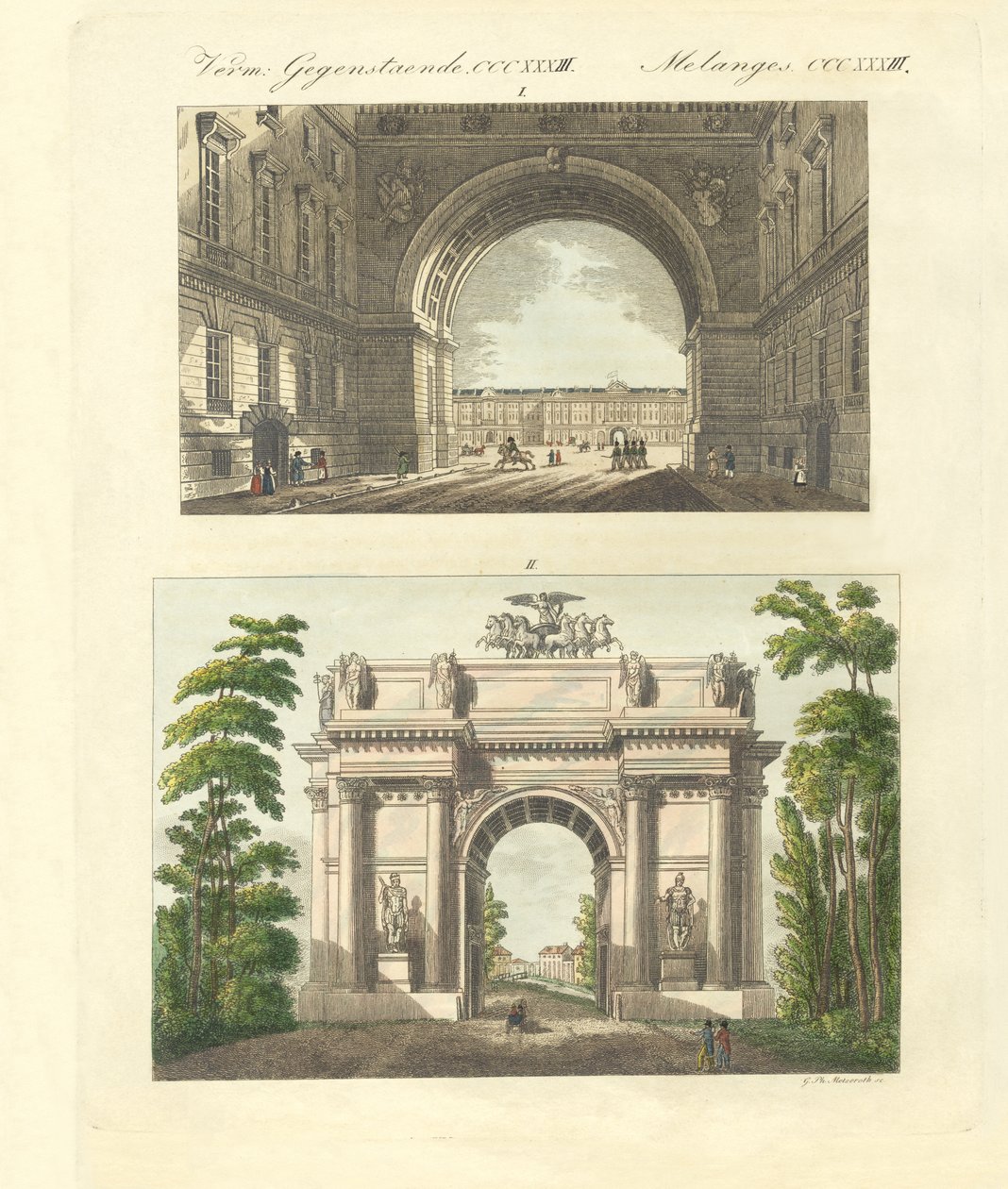 Het keizerlijke Winterpaleis van St. Petersburg door German School