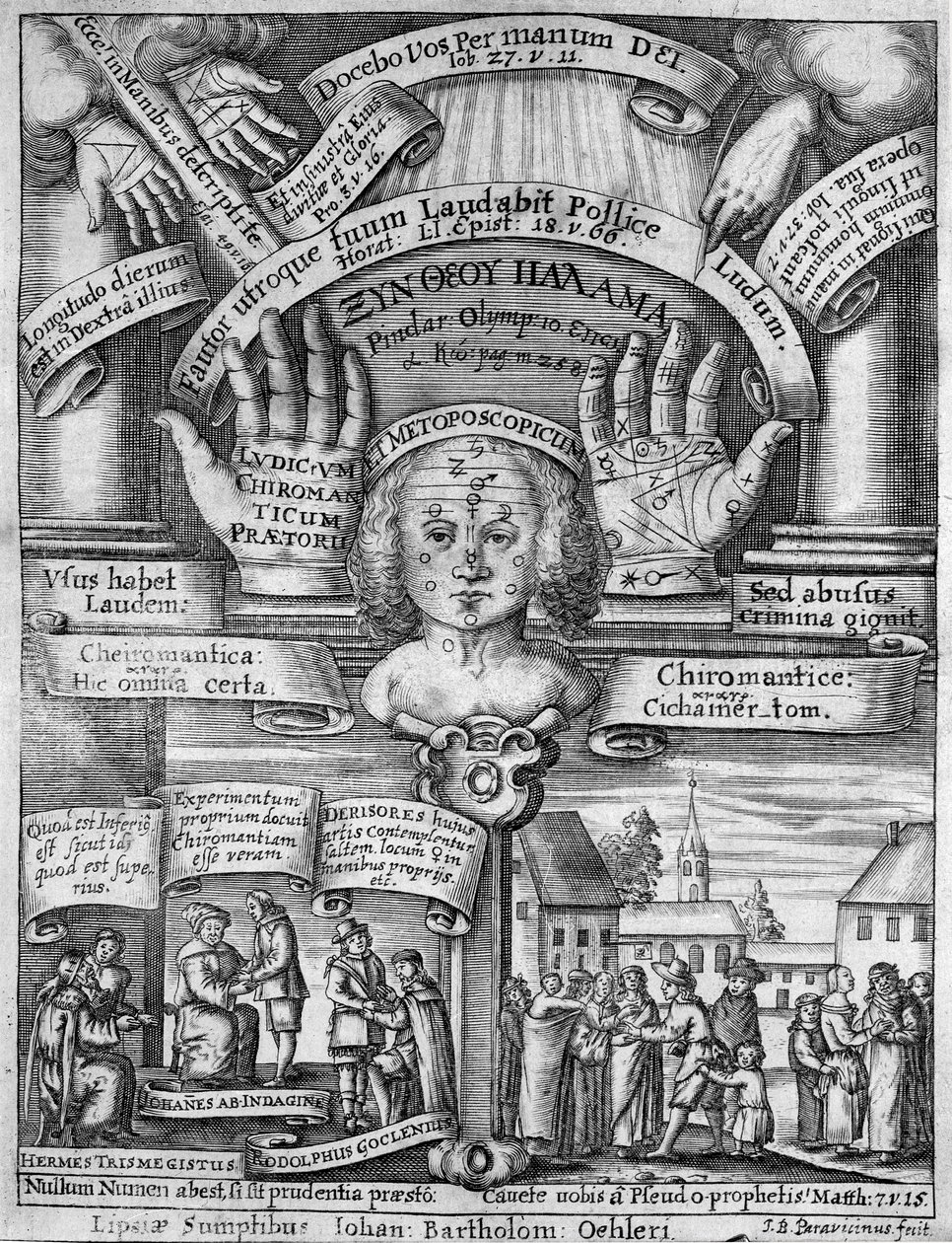 Titelpagina van Ludicrum Chiromanticum door German School