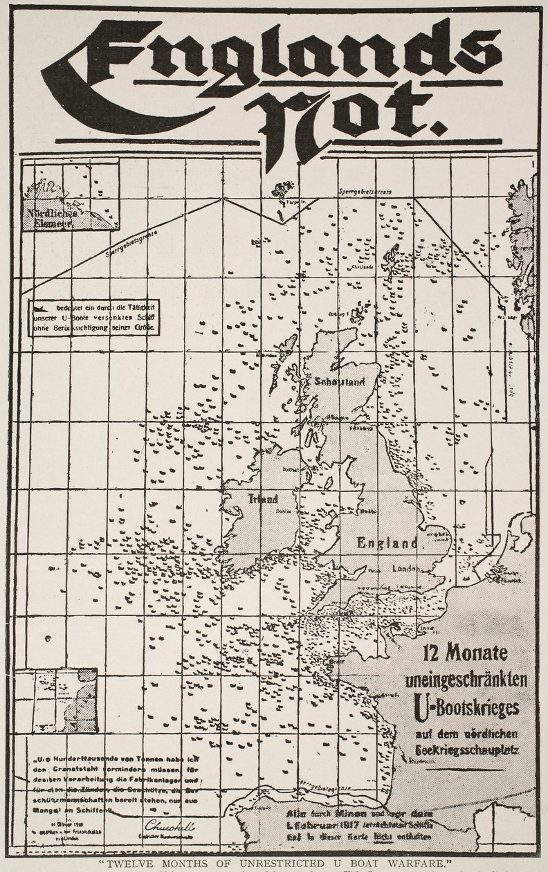 Twaalf maanden onbeperkte U-boot oorlogvoering, 1917-19 door German School