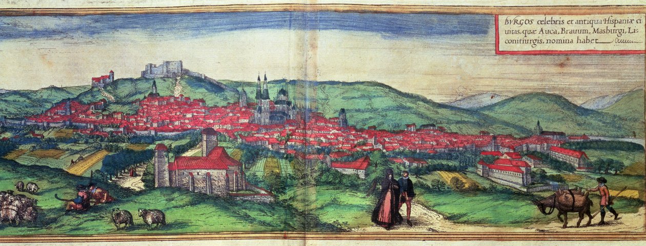 Uitzicht op de stad Burgos, uit het werk 