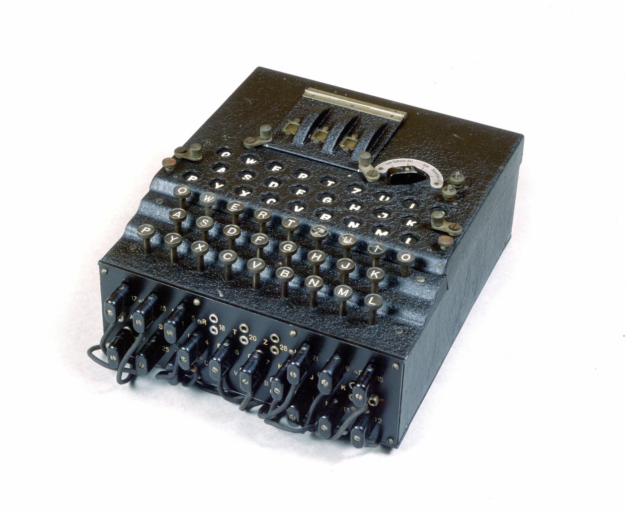 Oorlog 1939-1945. Decodering machine “Enigma” uitgevonden door Arthur Scherbius (1878-1929) Duitse ingenieur. door German School