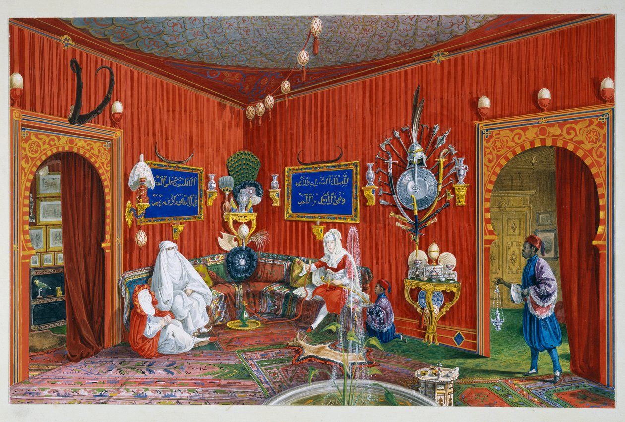 Oosterse kamer in Villa Lazarovich, Triëst residentie van Maximiliaan van Habsburg door Germano Prosdocimi