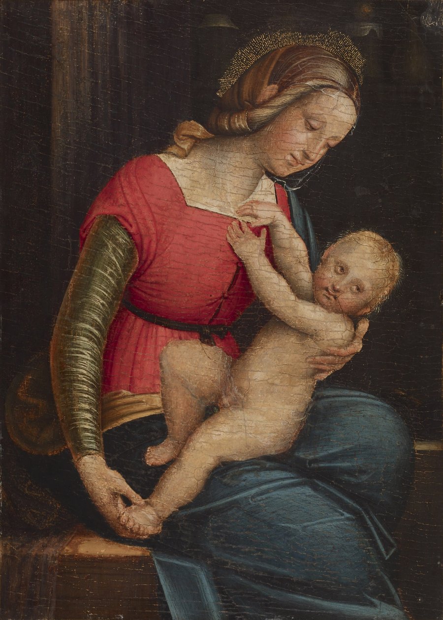 Madonna en Kind, ca. 1530-50 door Gerolamo Giovenone