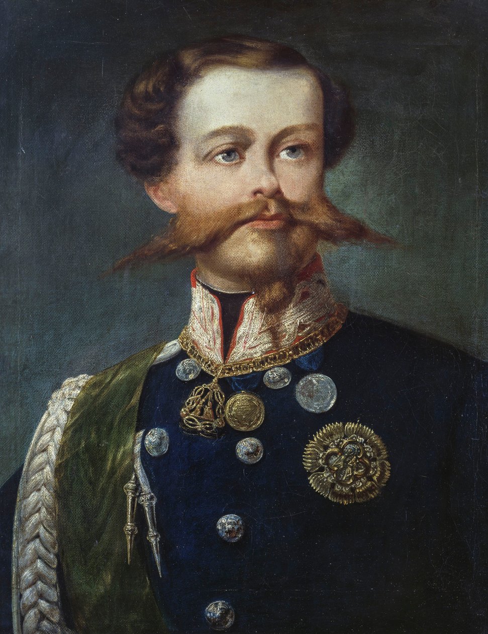 Portret van Victor Emmanuel II (1820-1878), Koning van Italië, door Gerolamo Induno door Gerolamo Induno