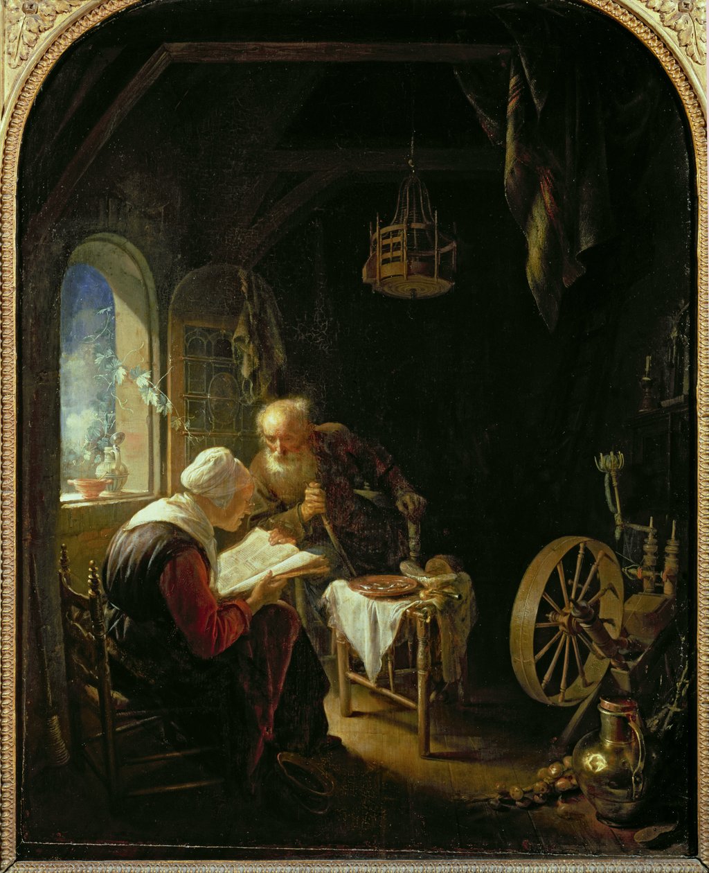 De Bijbelles, of Anne en Tobias door Gerrit Dou
