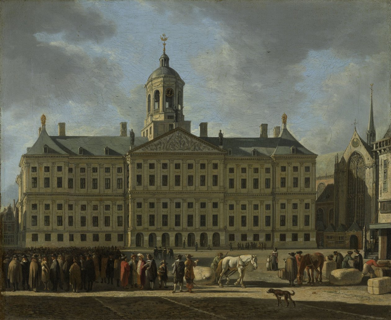 Het stadhuis op de Dam, Amsterdam, 1672 door Gerrit Adriaensz Berckheyde