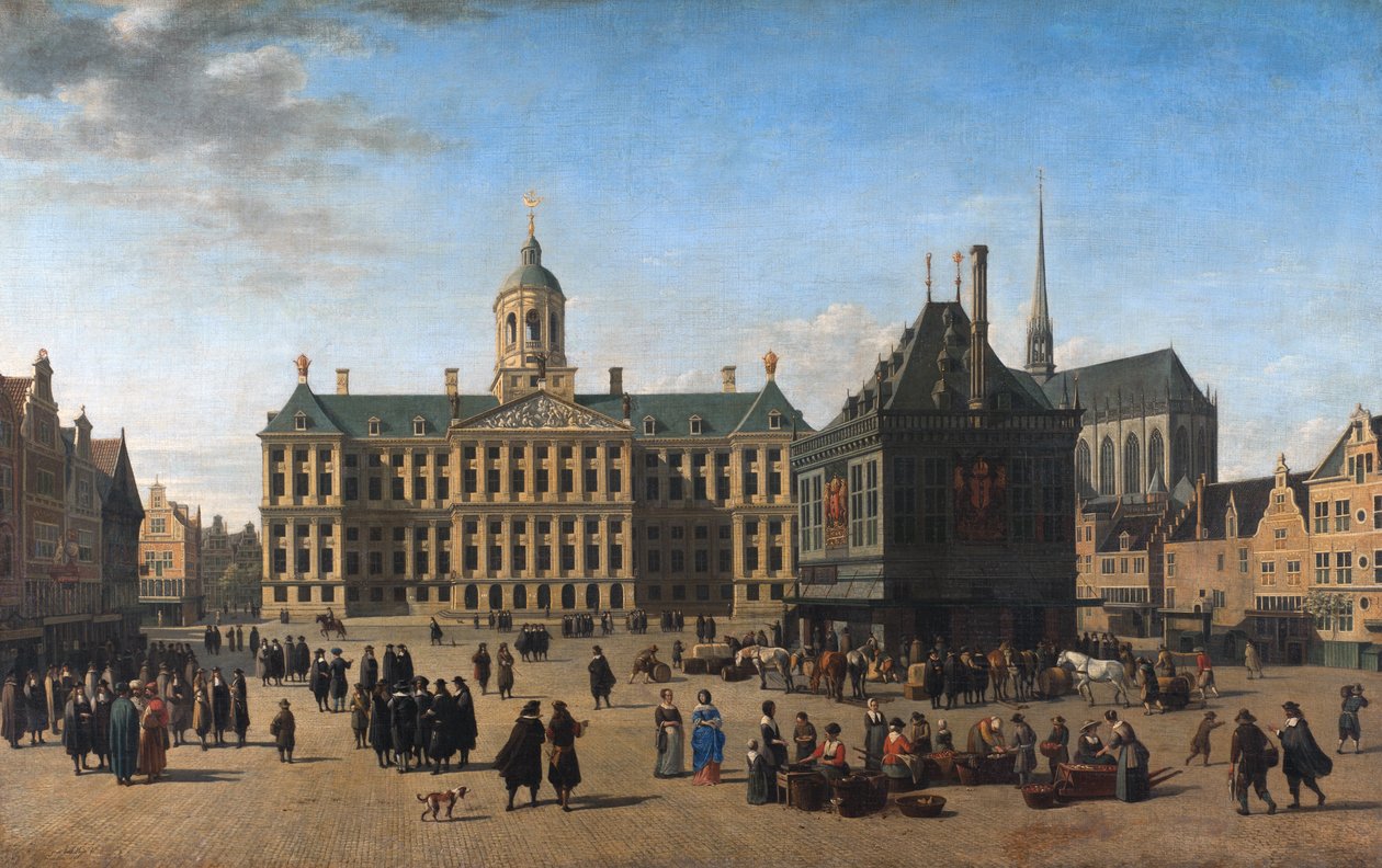 Dutch: De Dam in Amsterdam The Dam in Amsterdam door Gerrit Adriaenszoon Berckheyde