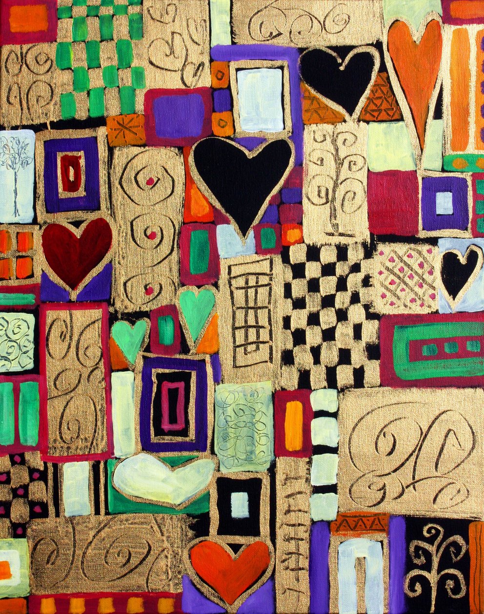 Harticoon, 2011 (acrylverf op doek) door Gerrit Greve