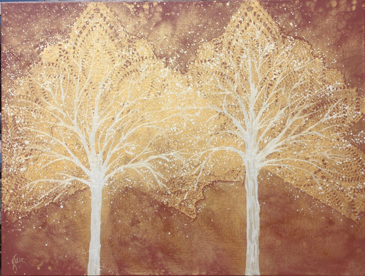 Journey 433 The couple #1, 2022 (acryl op doek) door Gerrit Greve