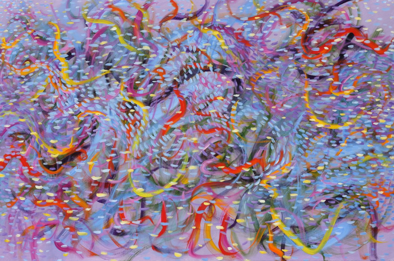 Magie onder water 2, 2014 (acryl op doek) door Gerrit Greve