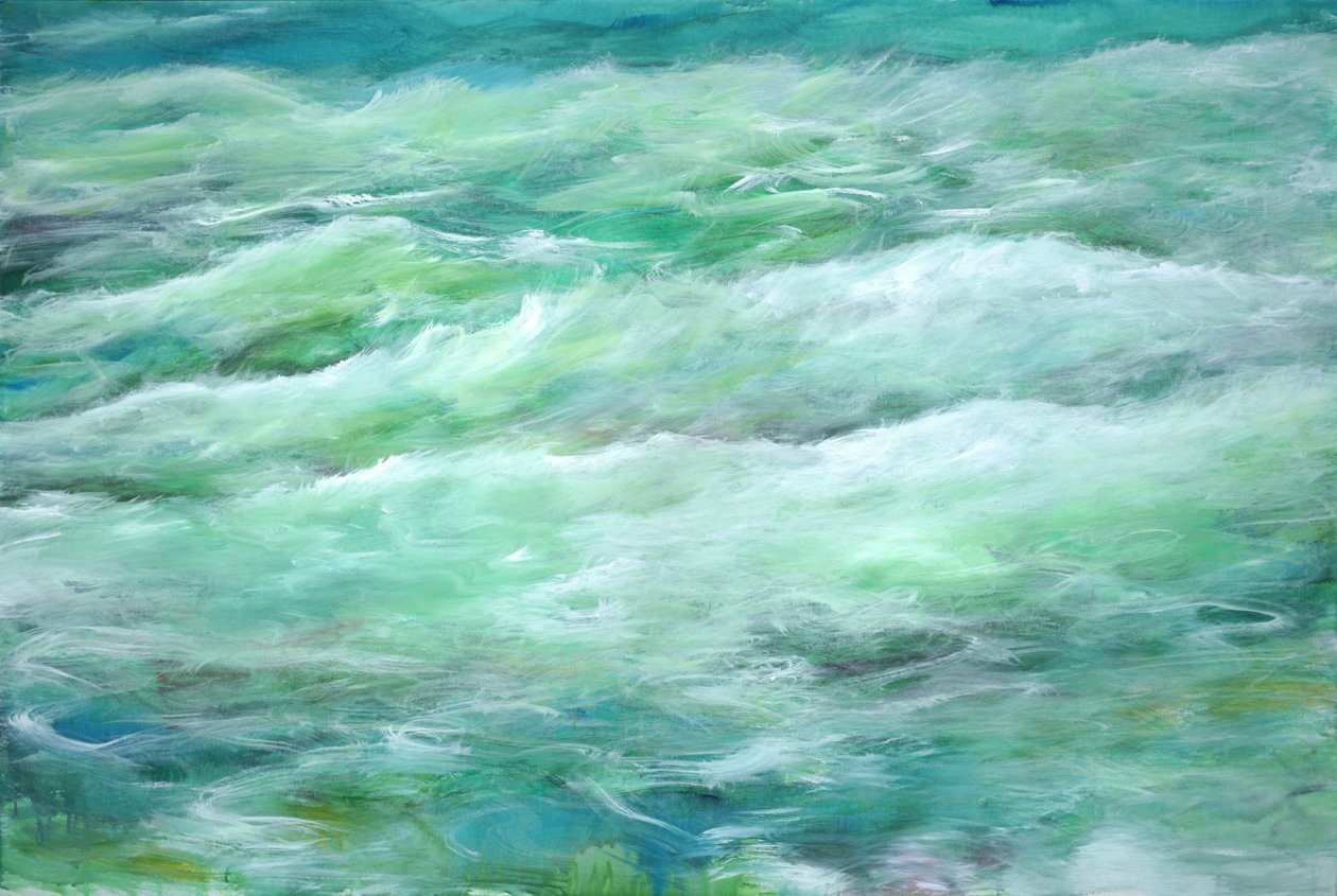 Stille zeeën, 2013 (acrylverf op doek) door Gerrit Greve