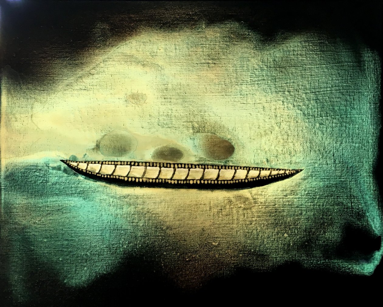 Voyage 206, 2017 (acrylverf op doek) door Gerrit Greve