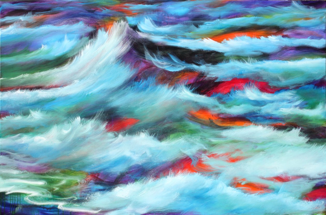 Wonderment Seas, 2015 (acryl op doek) door Gerrit Greve