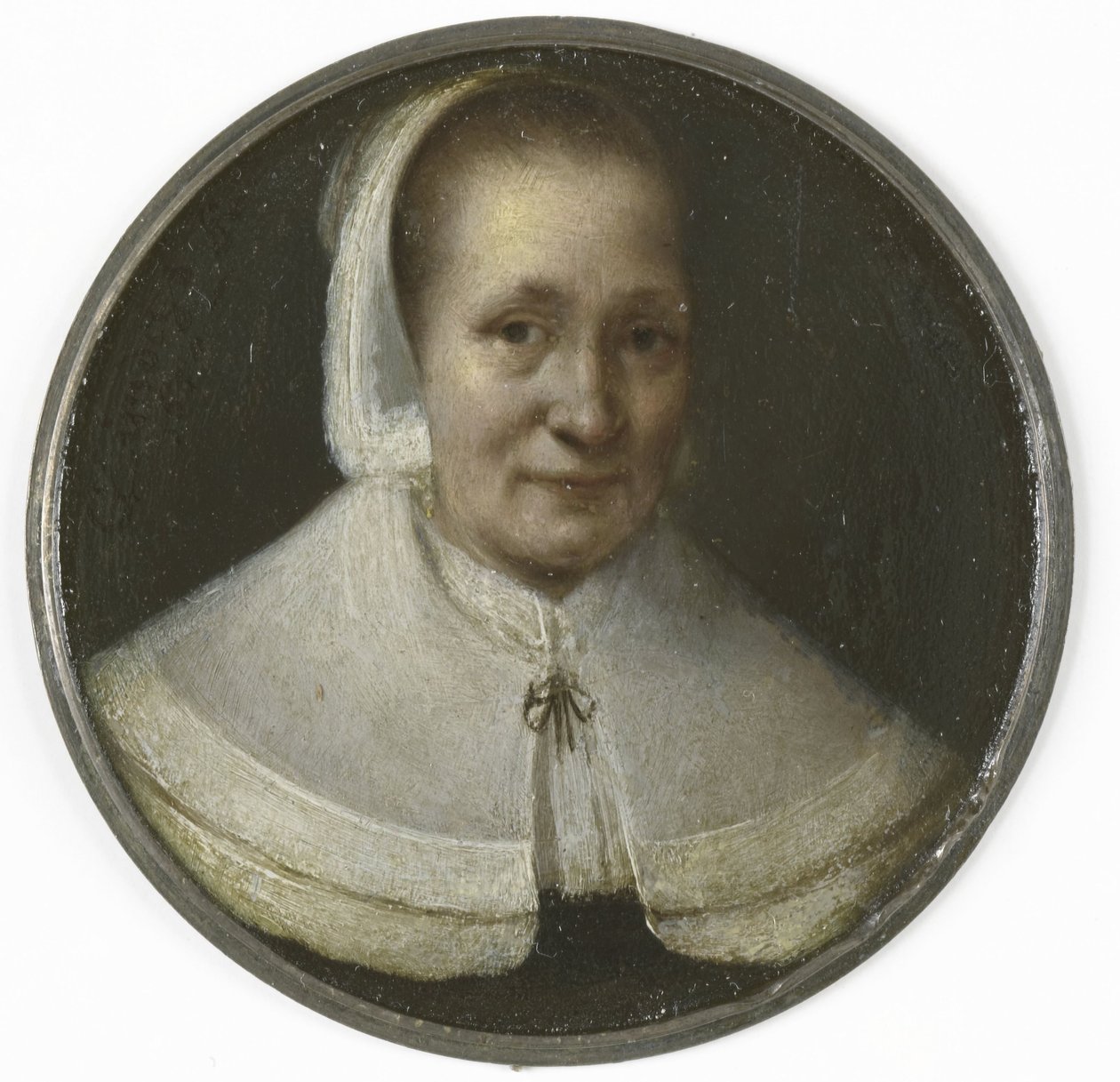 Portret van een vijftigjarige vrouw door Gerrit Lundens