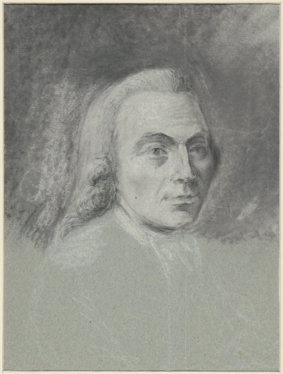 Zelfportret van Gerrit Zegelaar, met pruik door Gerrit Zegelaar