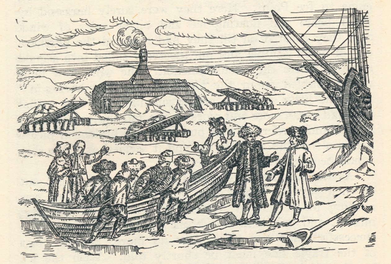 Barents in het Noordpoolgebied: Hut waarin we overwinterden, 1598, 1912 door Gerrit de Veer