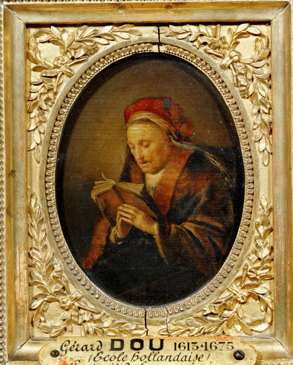 Femme agee: la mère de Rembrandt ... door Gerrit or Gerard Dou