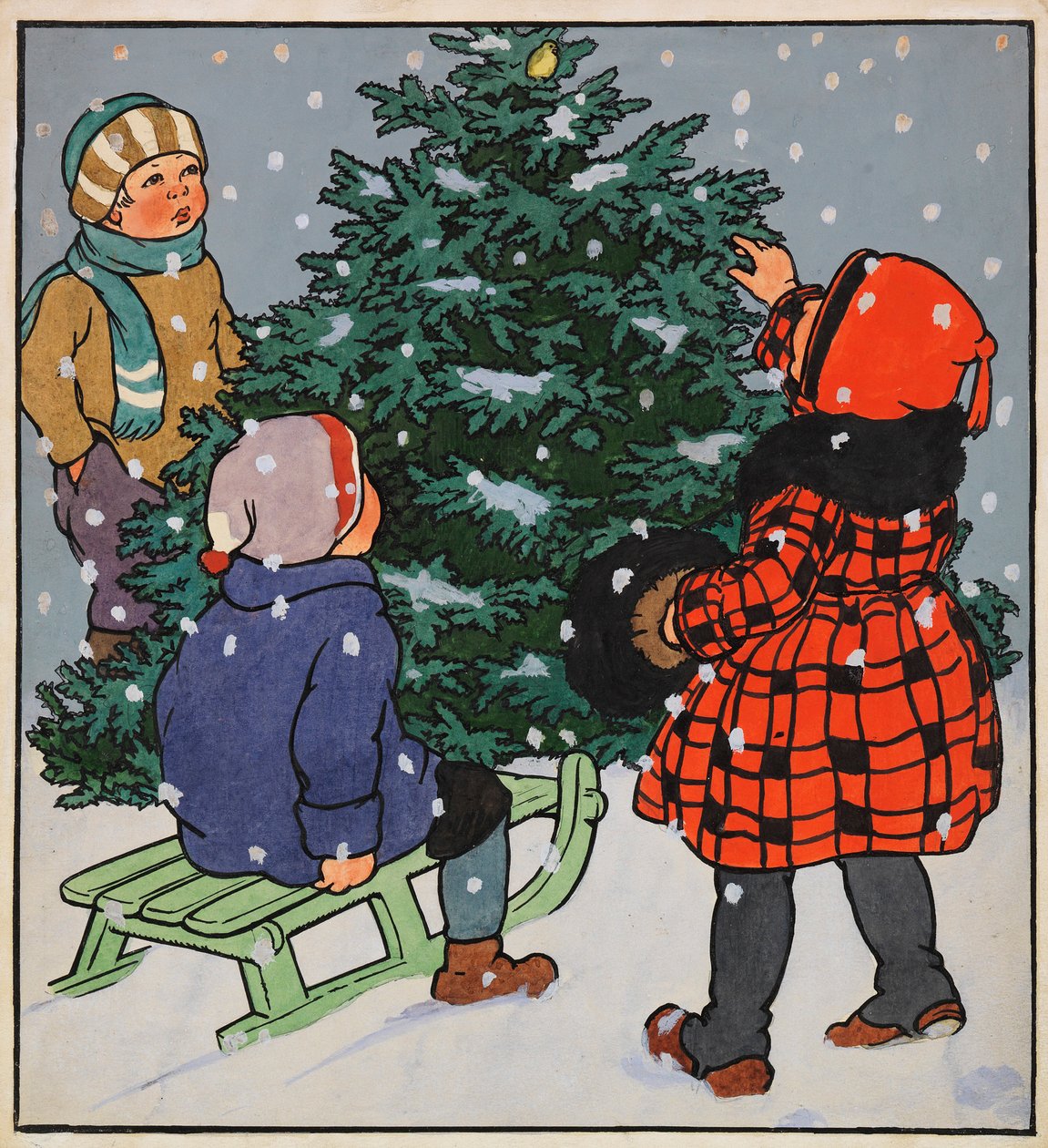 Illustratie voor Mijn lieve kleine boek, 1928 door Gertrud Caspari