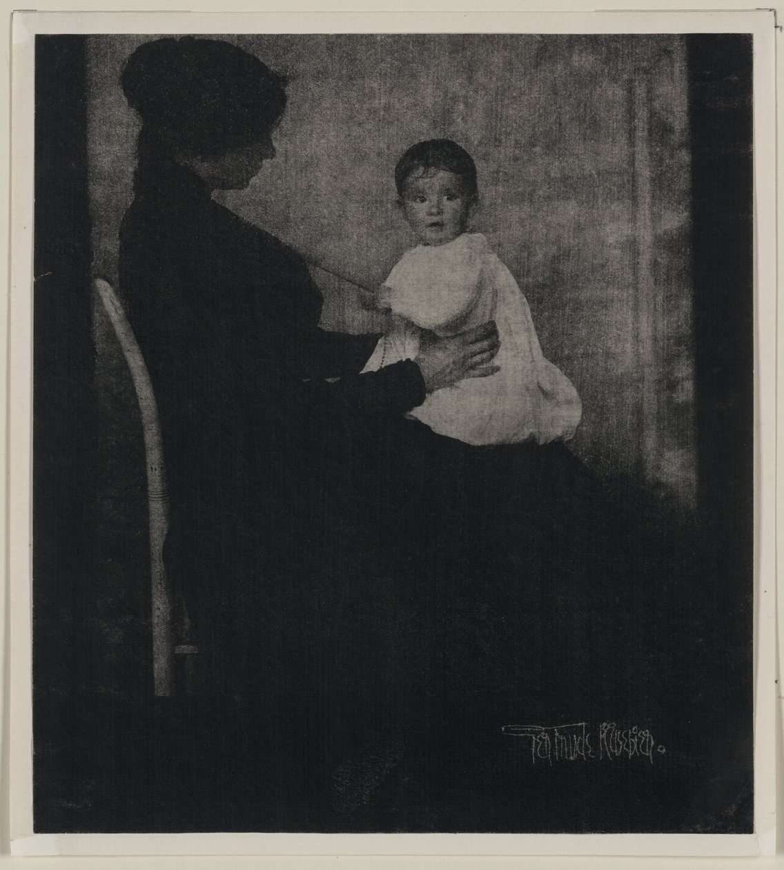 Portret van mevrouw Ward met baby door Gertrude Käsebier