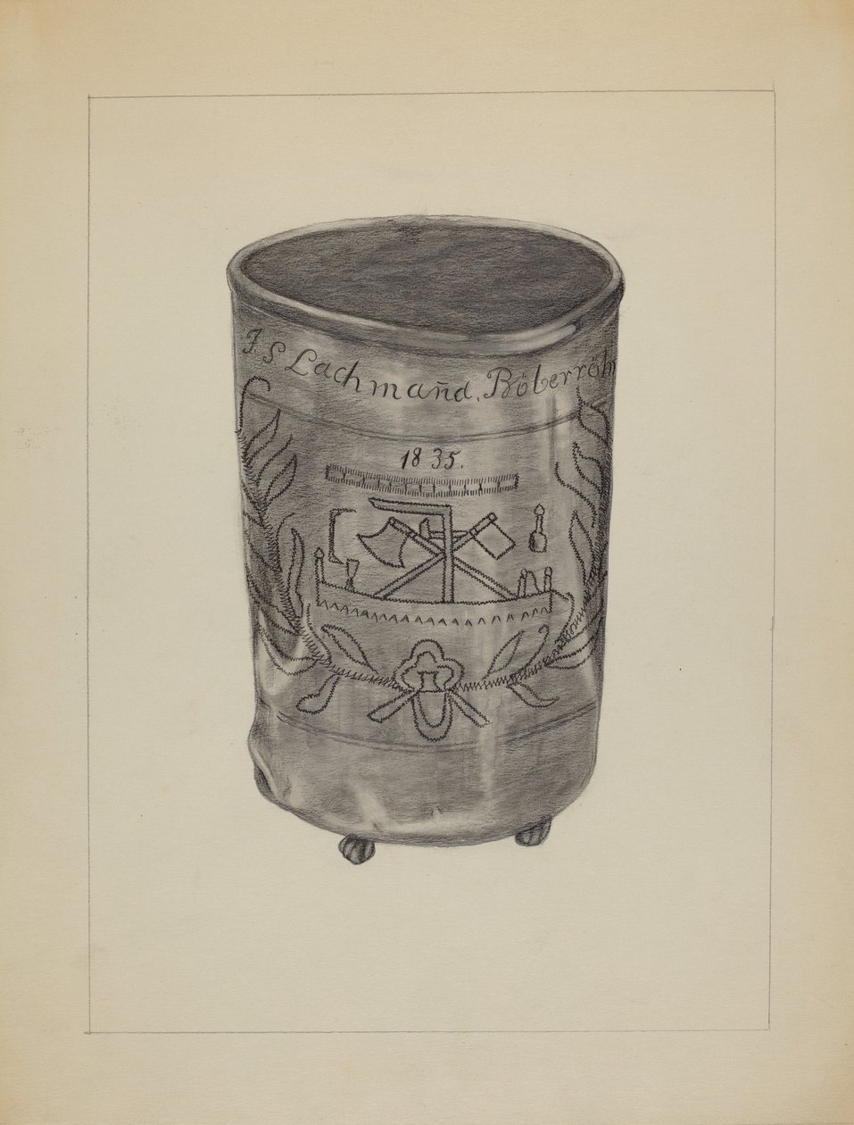 Tinbeker, ca. 1936 door Gertrude Lemberg