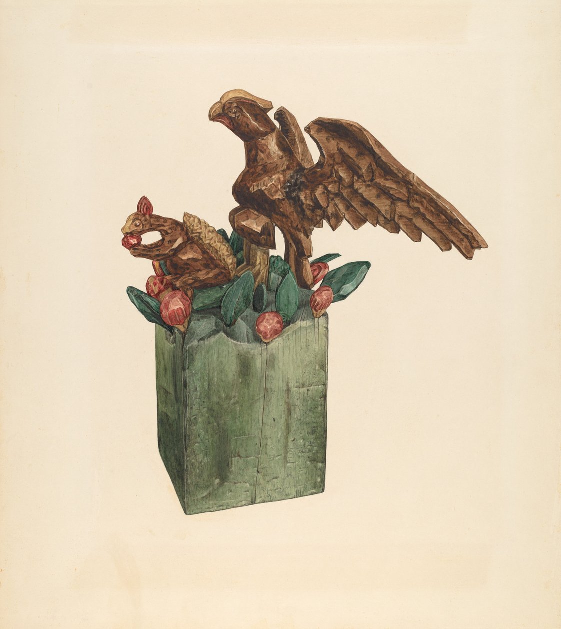 Eekhoorn en adelaar, ca. 1939 door Giacinto Capelli