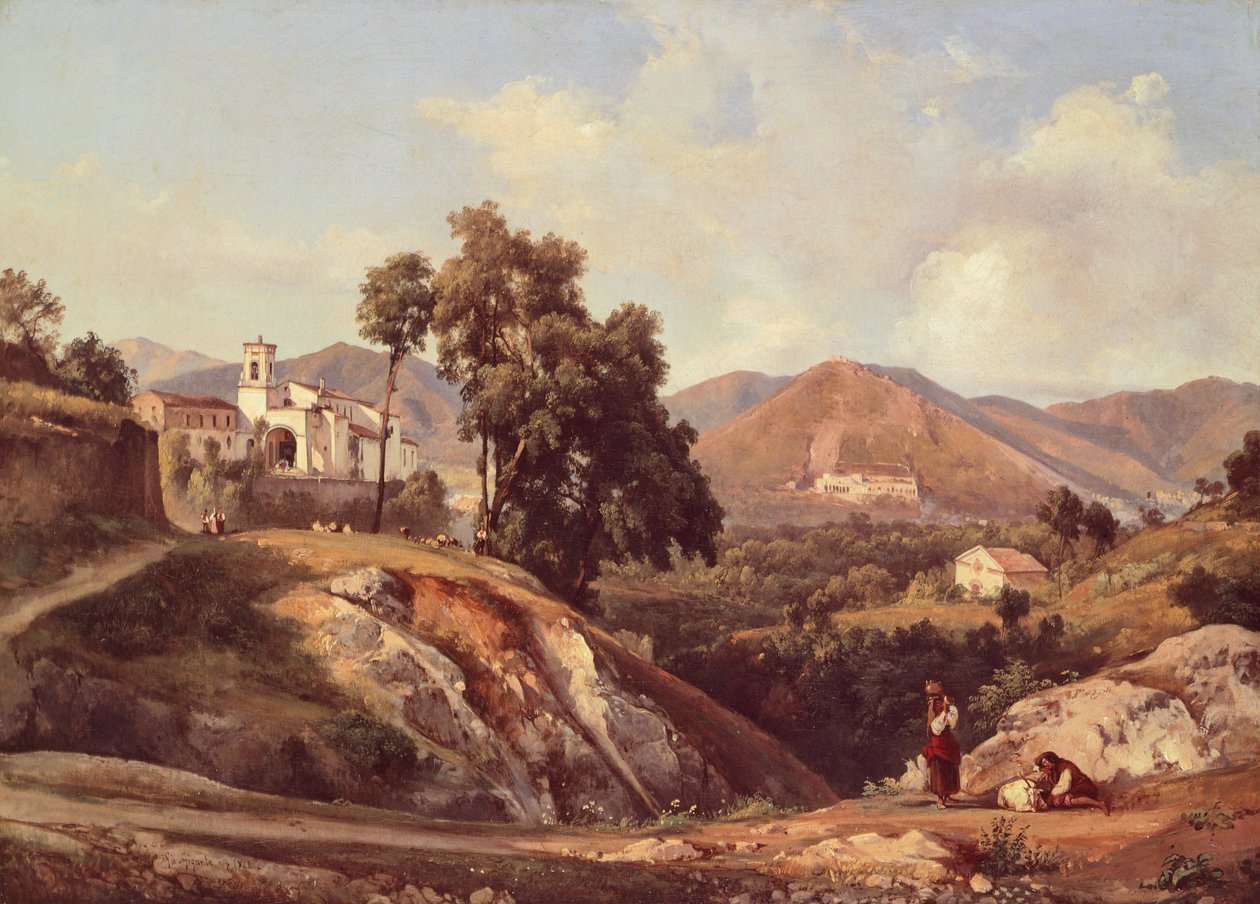 Landschap van de regio Campania door Giacinto Gigante