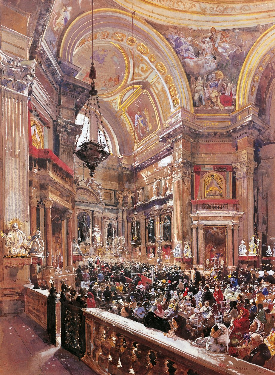 Kapel van San Gennaro in de kathedraal van Napels, door Giacinto Gigante door Giacinto Gigante