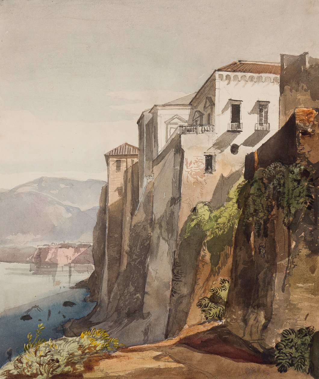 Het huis van Tasso, Sorrento, met toevoegingen door Prinses Maria Annunziata di Borbone (1843-1871), 1853 door Giacinto Gigante