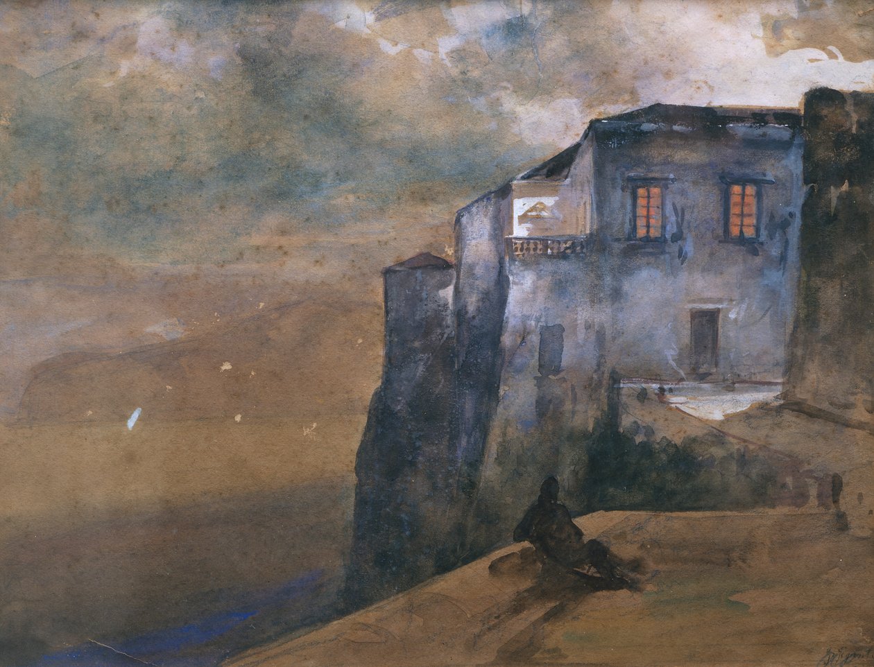 Huis van Torquato Tasso in Sorrento door Giacinto Gigante