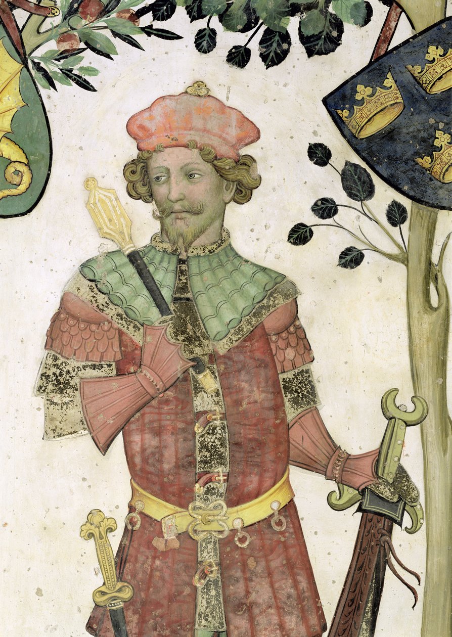 De Negen Waardigen en de Negen Waardige Vrouwen, detail van Judas Maccabeus, 1418-30 door Giacomo Jaquerio