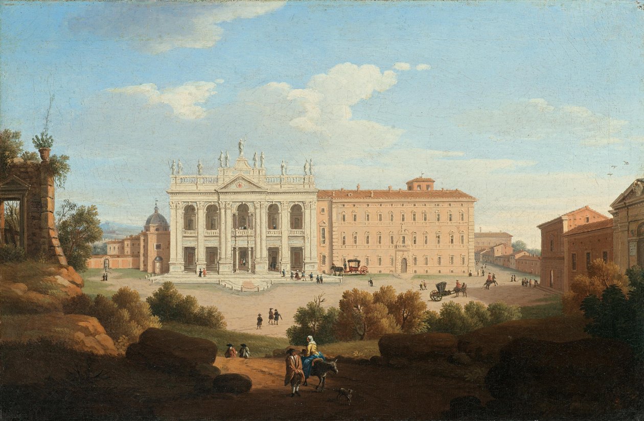 Uitzicht op de Lateranenbasiliek, Rome door Giacomo van Lint