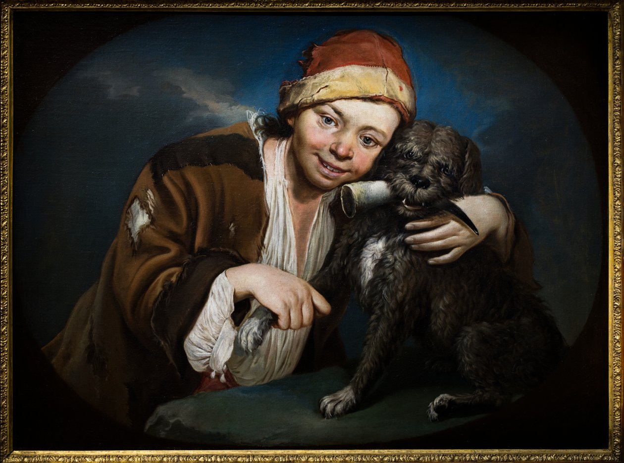 Jongen met hond door Giacomo (1698 1767) Ceruti