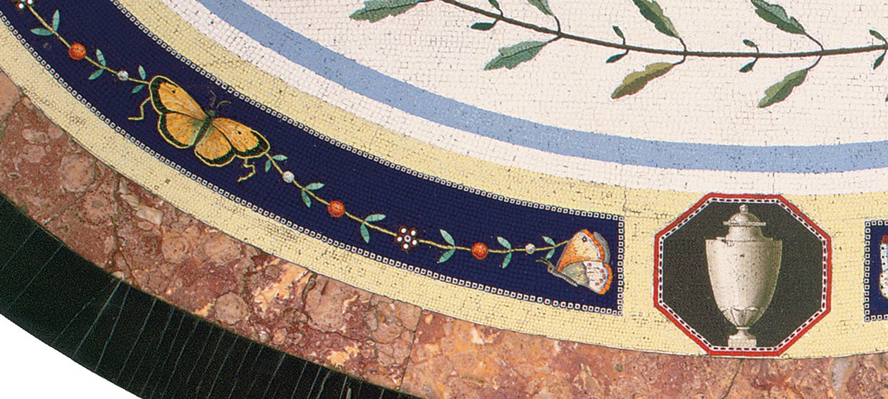 Micromozaïek tafelblad, Rome, eind 18e eeuw door Giacomo (attr. to) Raffaelli