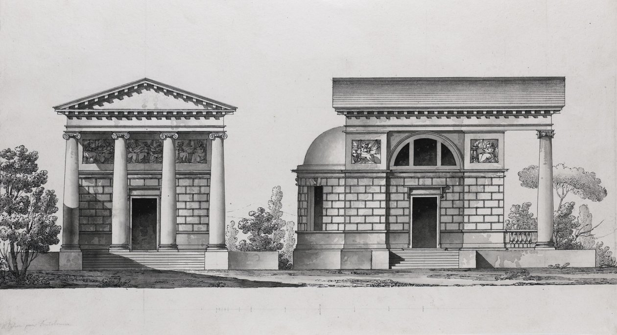 Kerkontwerp voor de familie Tutomlin door Giacomo Antonio Domenico Quarenghi