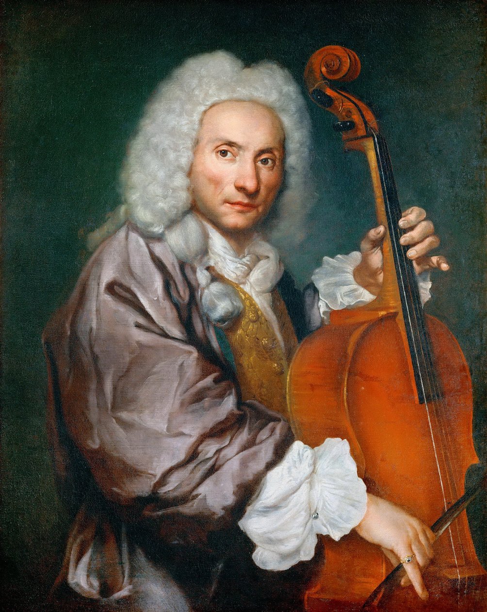 Duits: Bildnis eines Cellospielers Portret van een cellospeler door Giacomo Ceruti