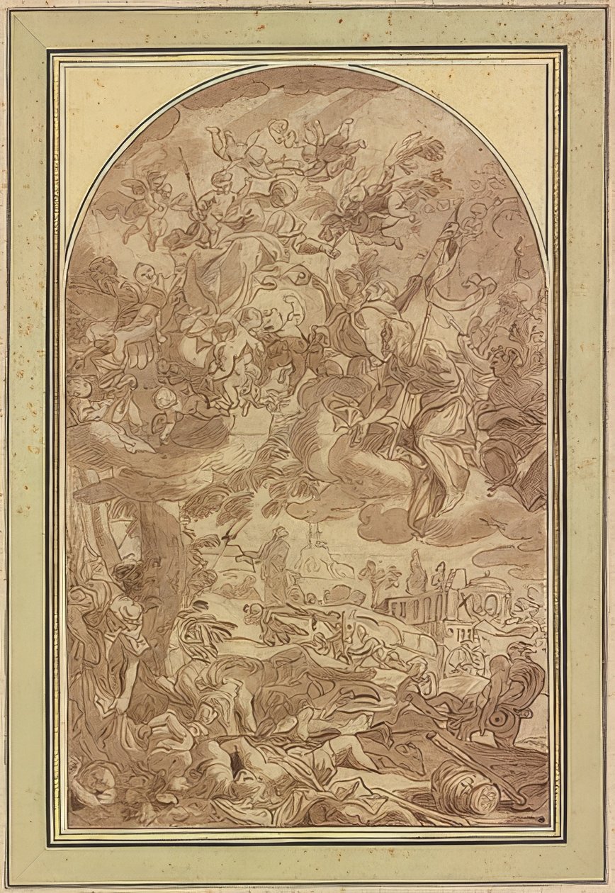 De grote pest in Napels anno 1656 door Giacomo Farelli