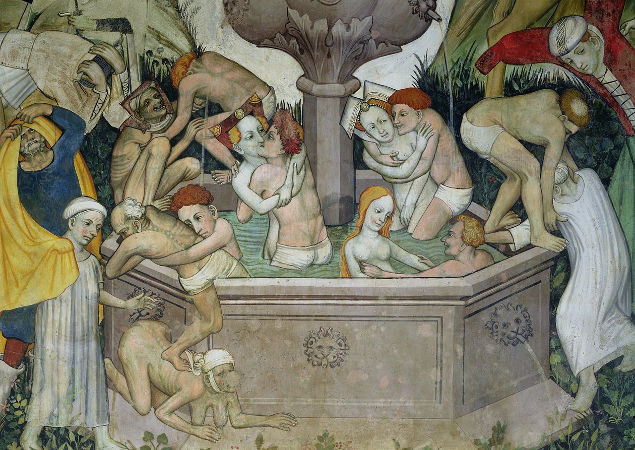 De fontein van het leven, (detail) door Giacomo Jaquerio