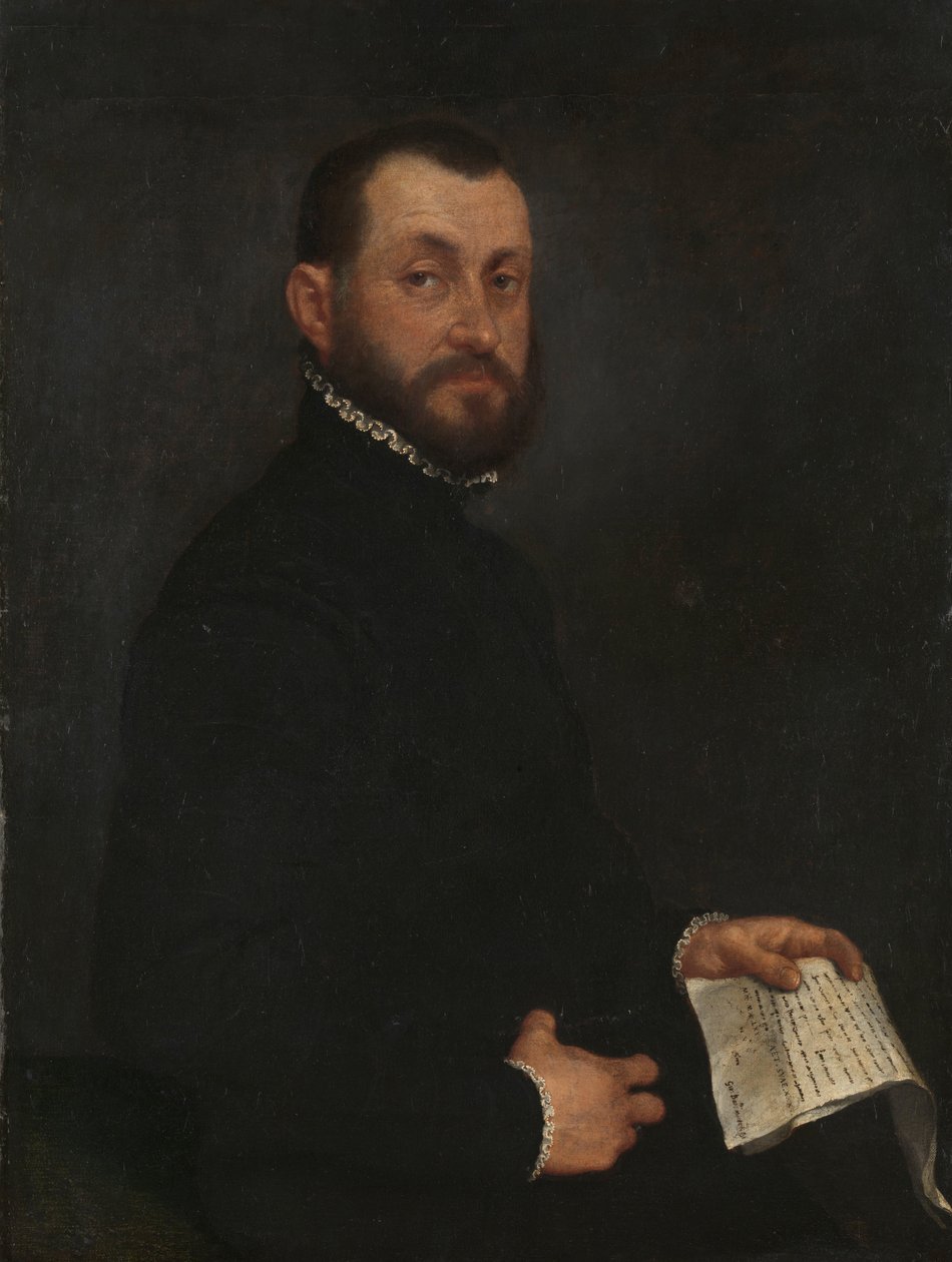 Portret van een man door Giambattista Moroni