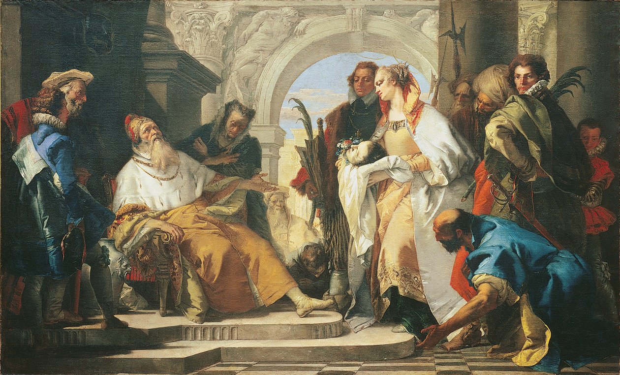 De beschermheiligen van de familie Crotta door Giambattista Tiepolo